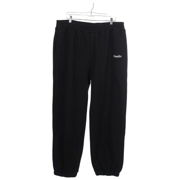 Comfrt Pants - Comfrt Sweatpants 2XL Black Pull On Elastic Waist Pockets Cotton Blend